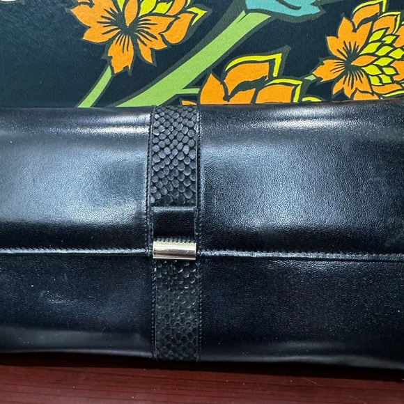 Vintage Bally Dark Navy Leather Clutch – Mid-Century - Picture 5 of 10